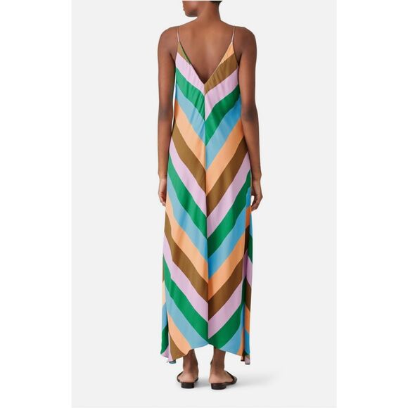 Tibi Womens Julian Striped Dress Size 8 - Picture 2 of 7